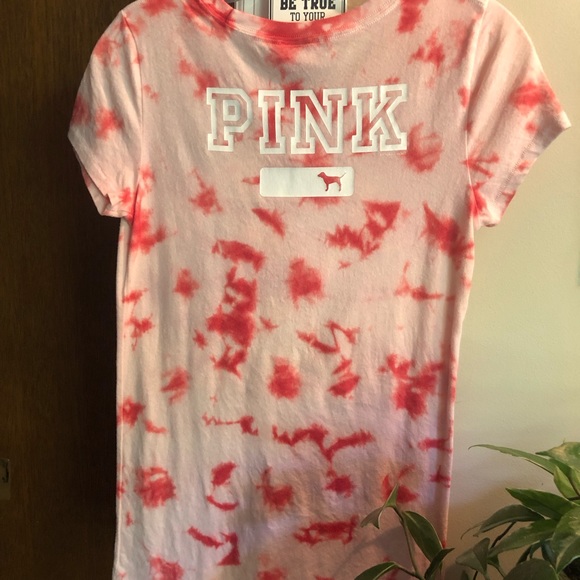 PINK Victoria’s Secret Collegiate Collection tie dye, crystal T-shirt - Picture 3 of 7